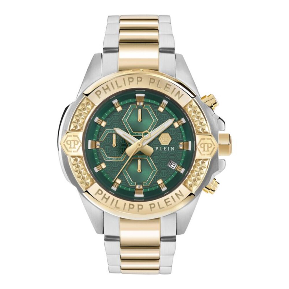 Philipp Plein The $kull Chrono Bracelet Watch Two Tone Mens